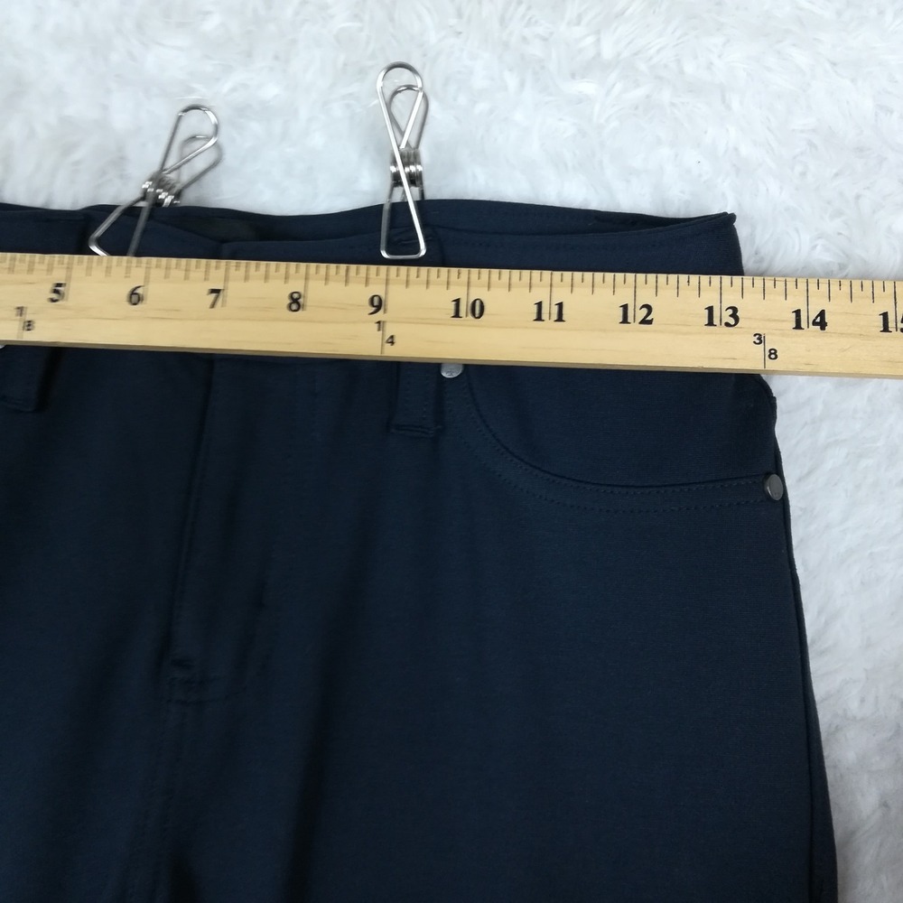Calvin Klein Womens Pants Straight Leg Navy Blue Mid Rise Stretch 4 - Picture 3 of 10